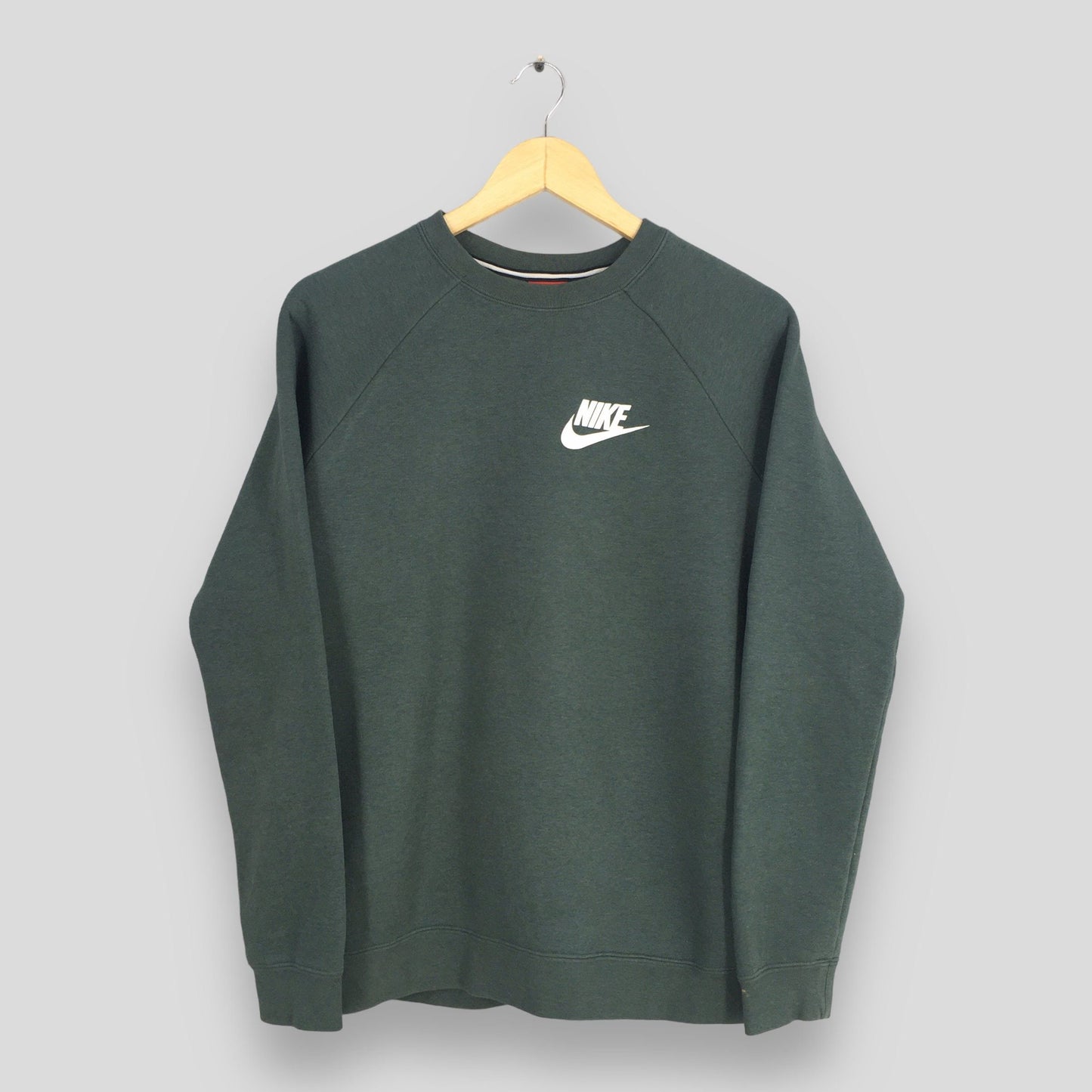 Nike Swoosh Green Sweatshirt Medium