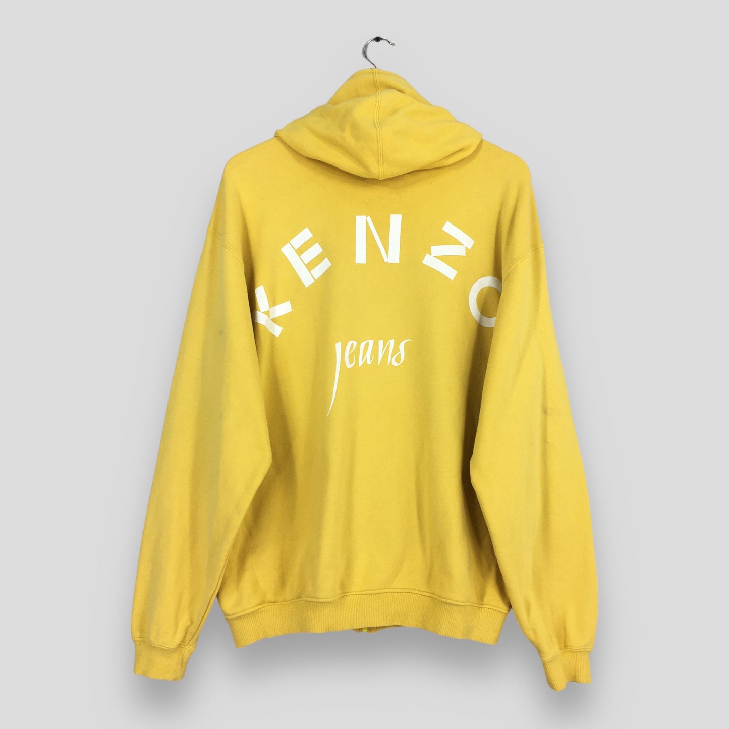 Kenzo Jeans Yellow Hoodie Large