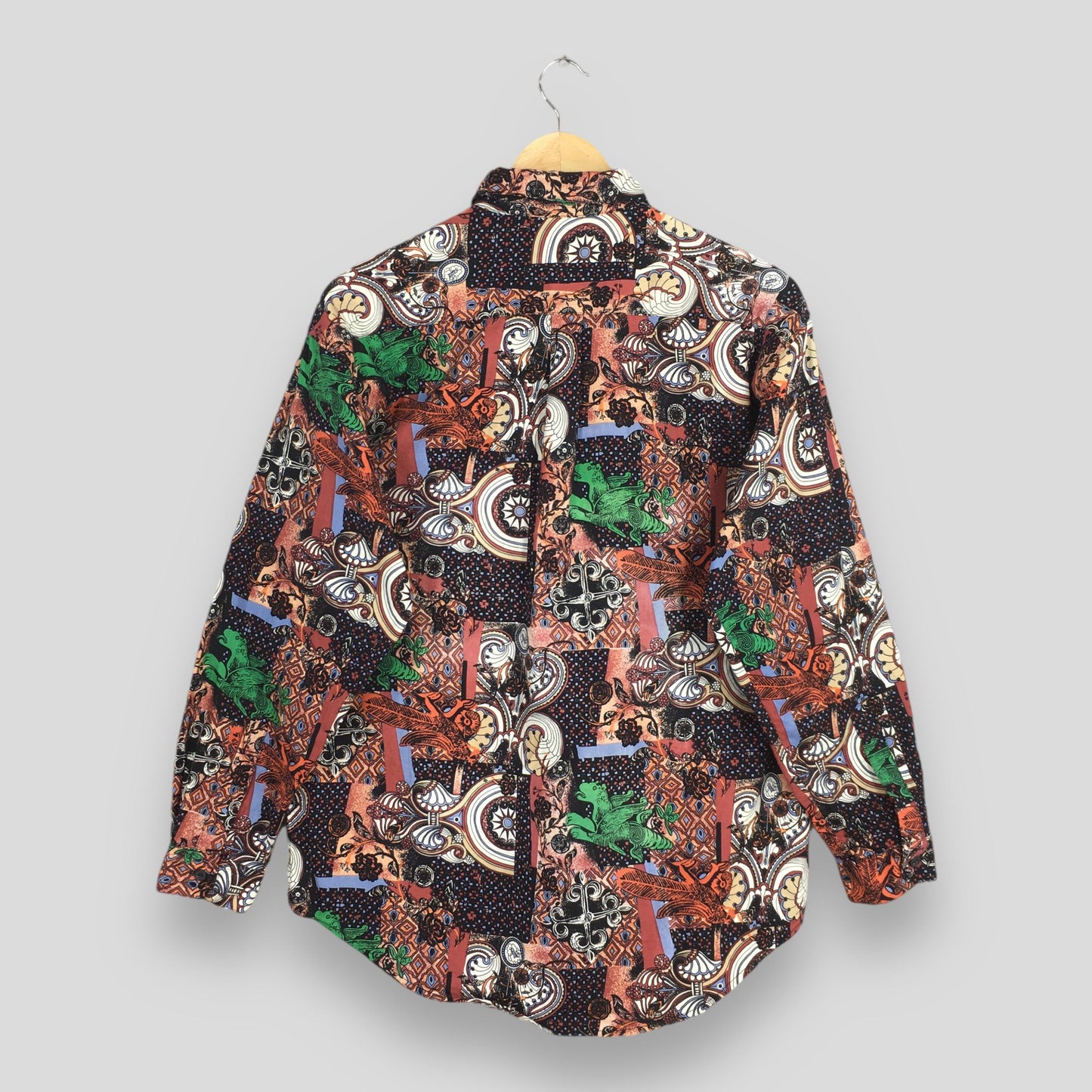 Abstract Funky Multicolor Pattern Shirt Medium