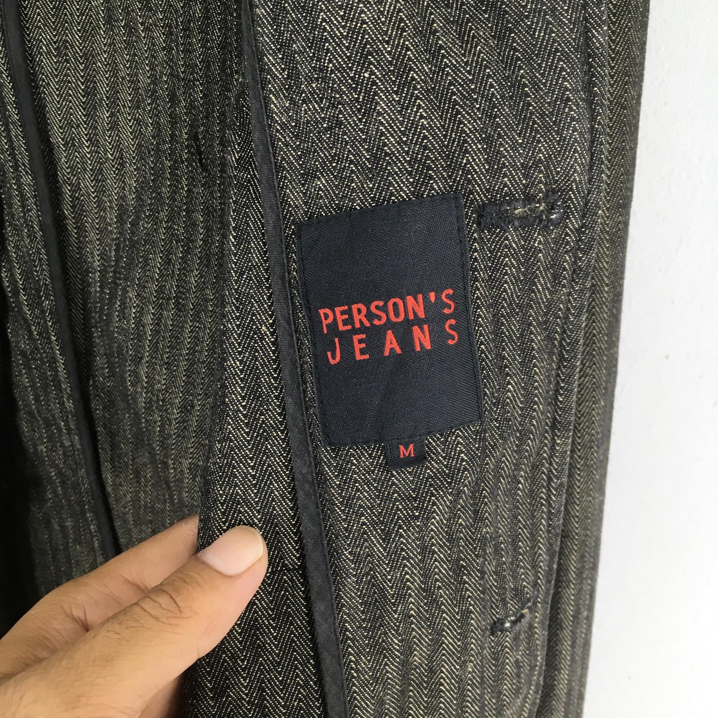 Persons Jeans Herringbone Denim Workwear Jacket Medium