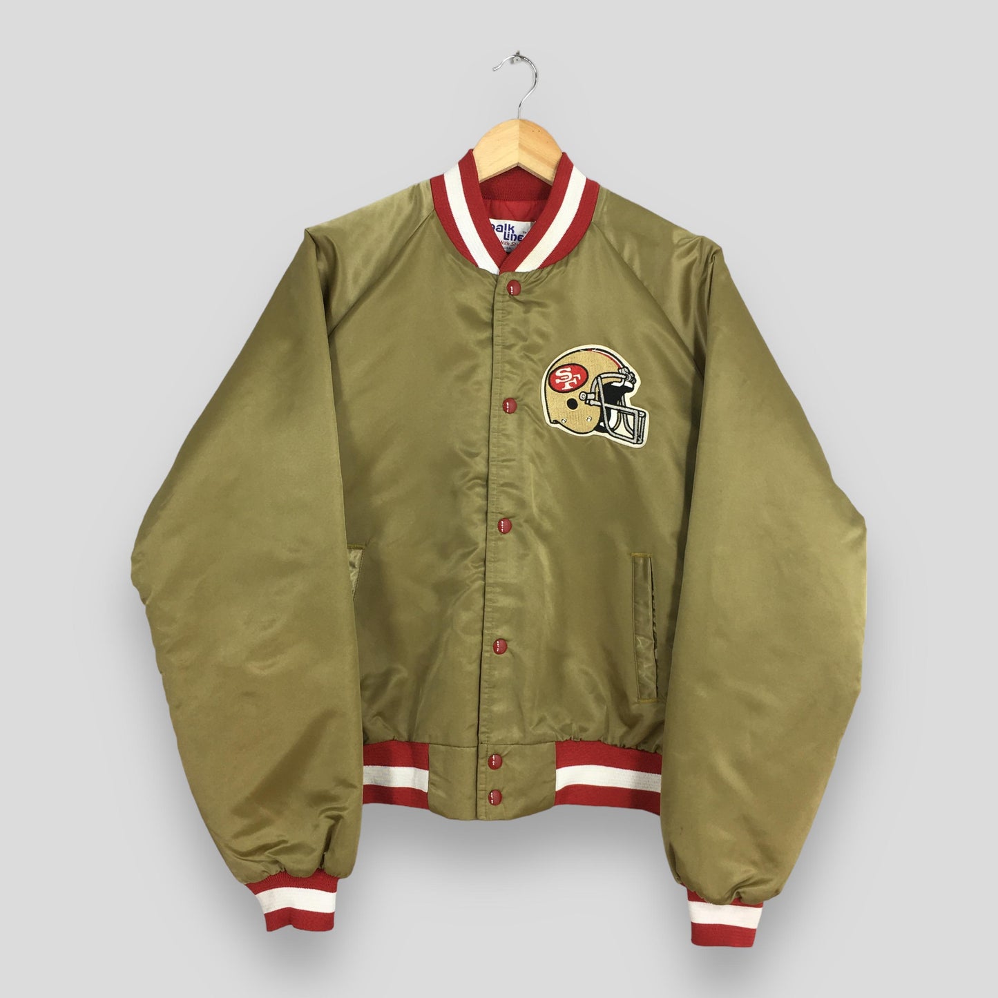 San Francisco 49ers NFL Gold Satin Jacket XLarge