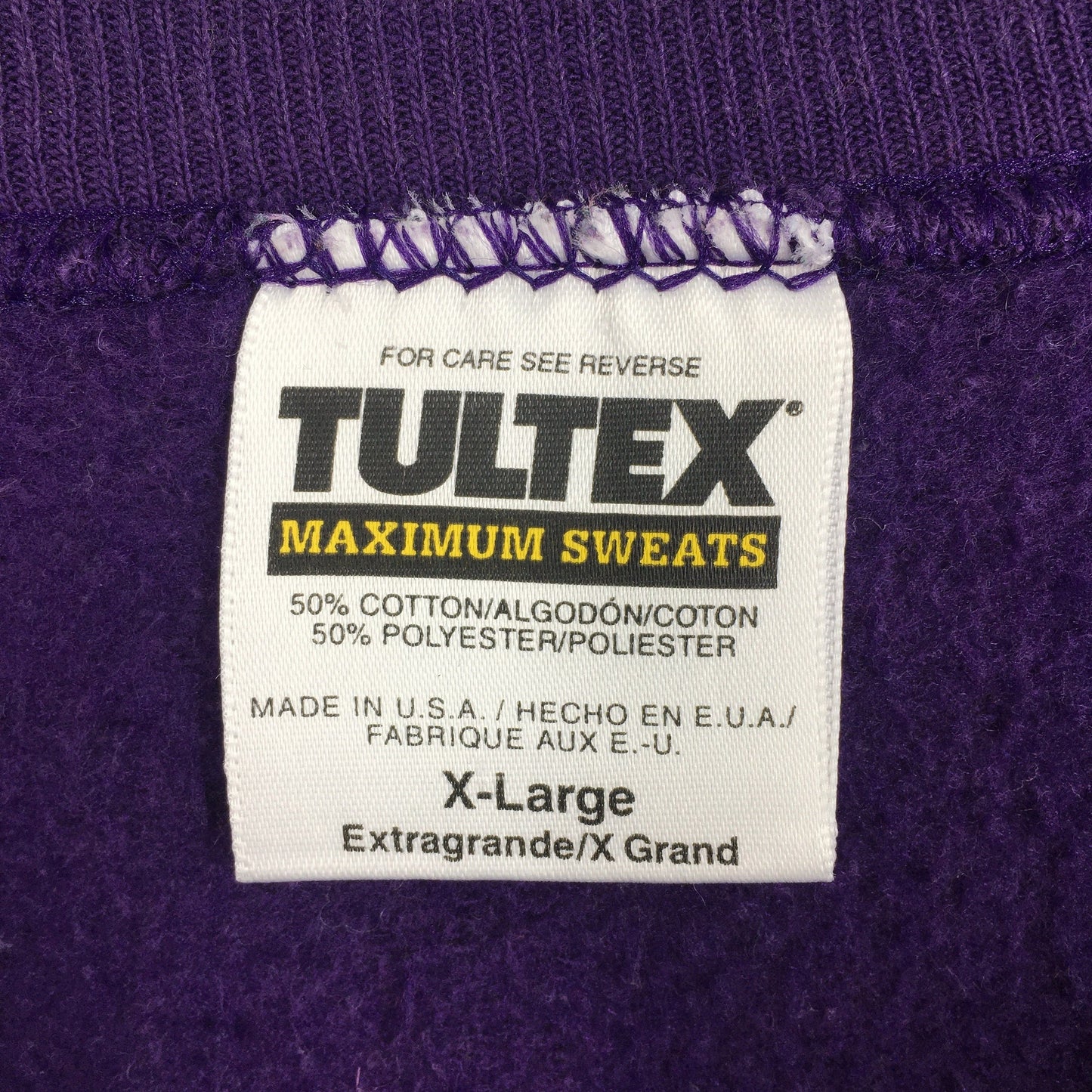 Tultex Plain Purple Sweatshirt XLarge