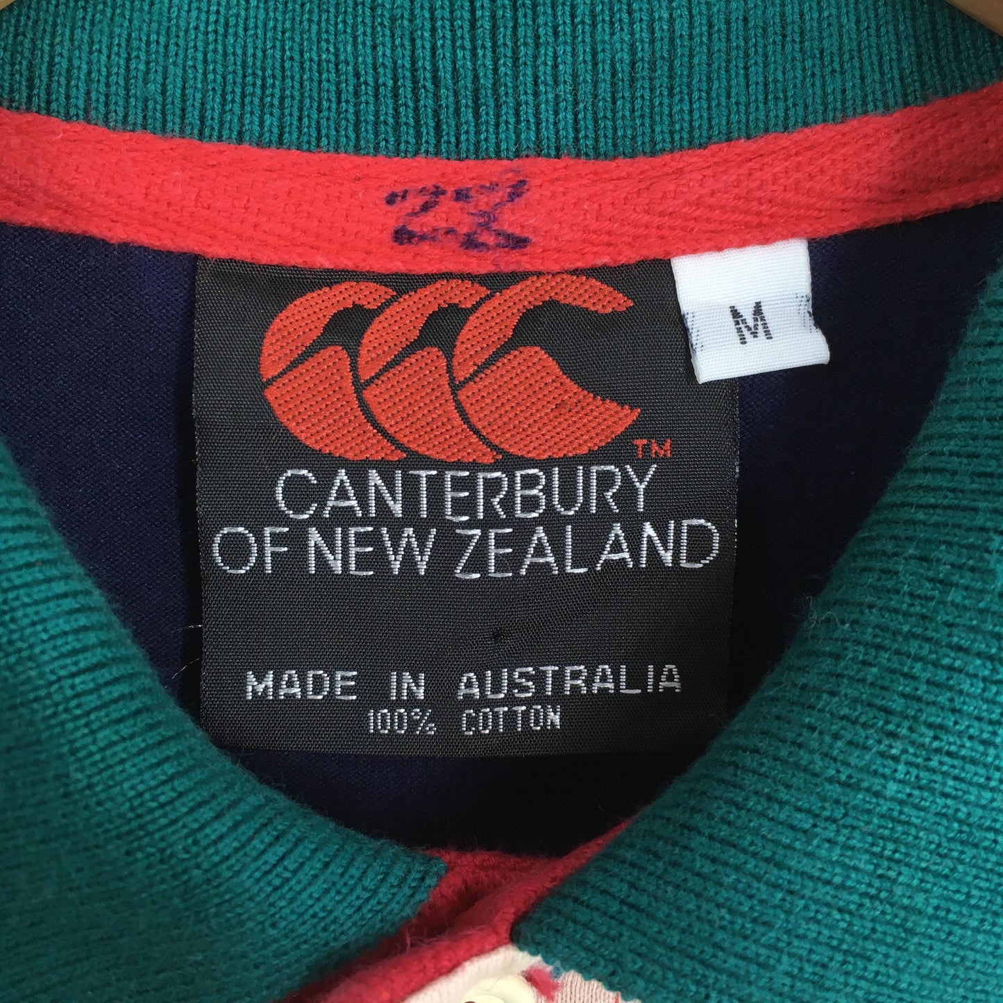 Canterbury Of New Zealand Striped Polo Rugby Shirt Medium