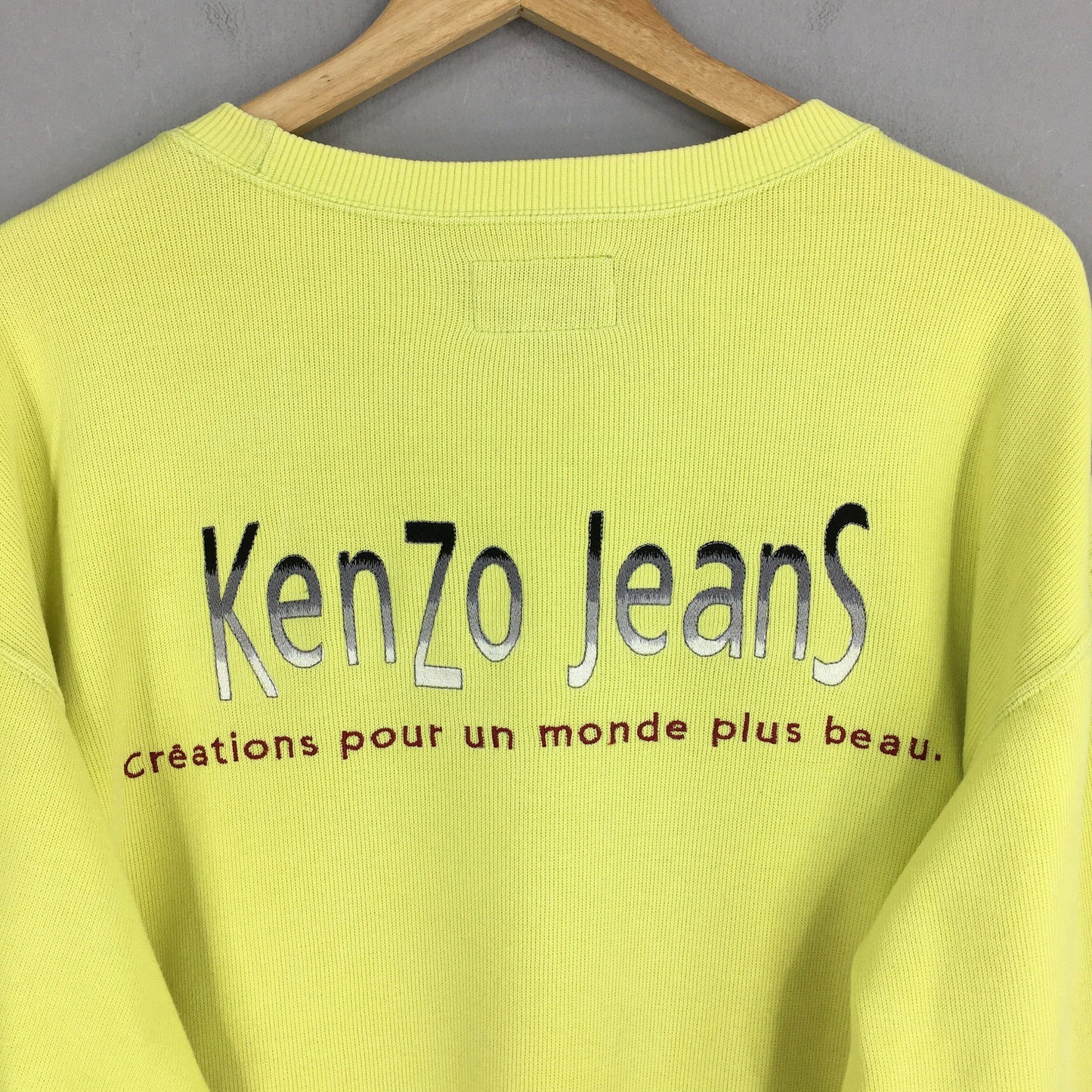 Kenzo Jeans Embroidery Logo Sweatshirt Large