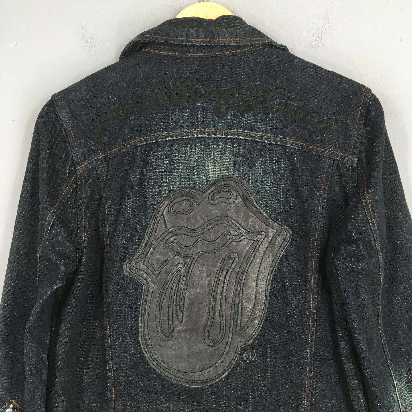 Japanese Jackrose Rolling Stones Double Collar Denim Jacket Medium