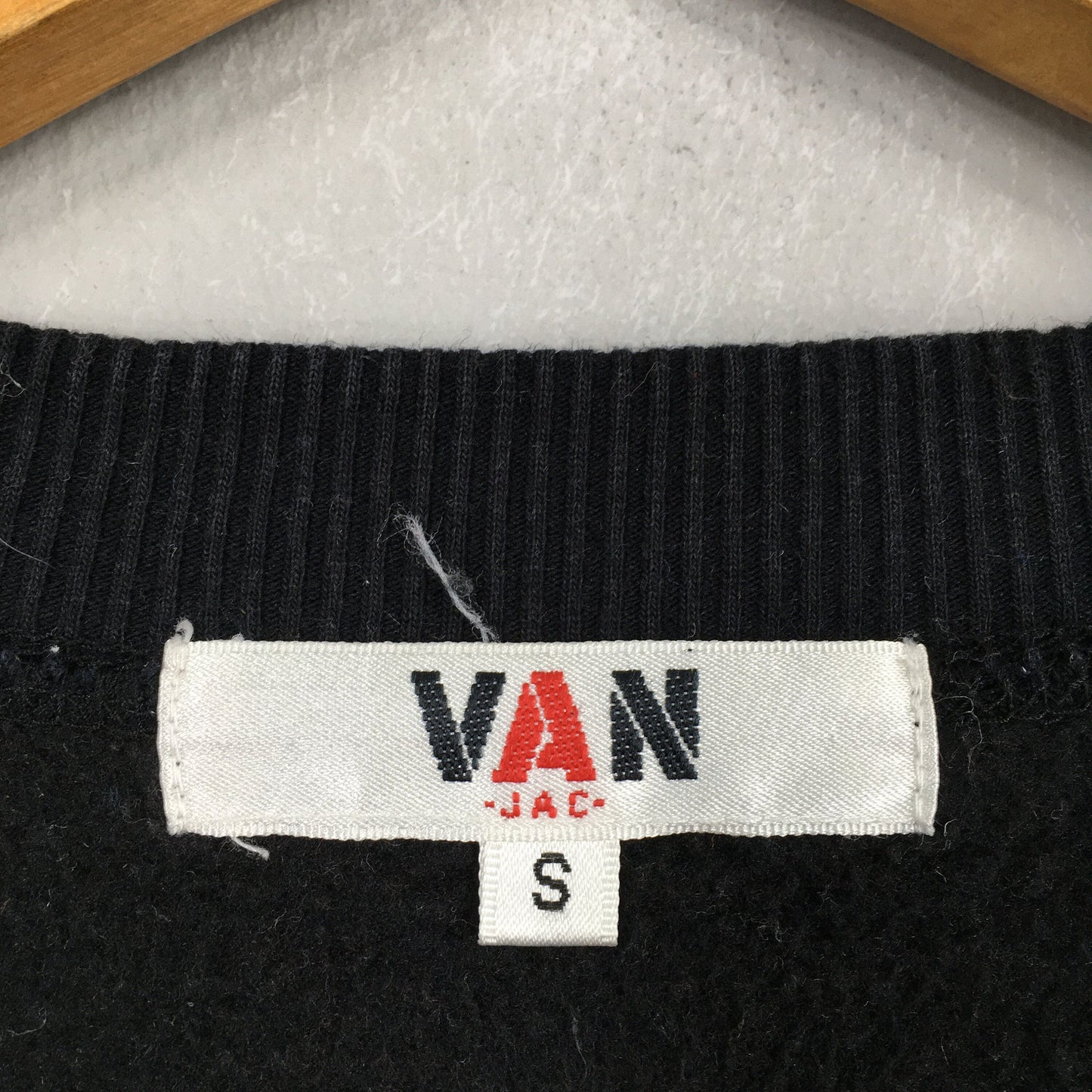 Van Jac Black Crewneck Sweatshirt Small