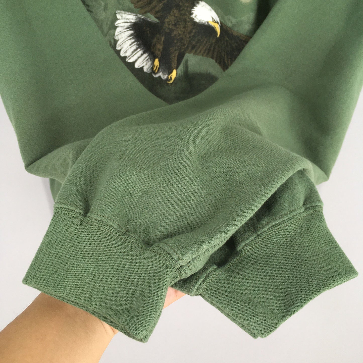 Alaska Bald Eagles Green Sweatshirt Medium