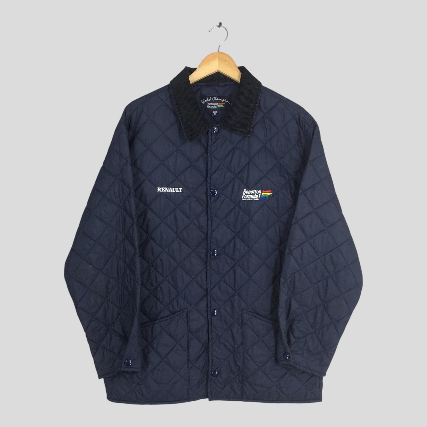 UCB Benetton Formula One Embroidery Blue Jacket Medium