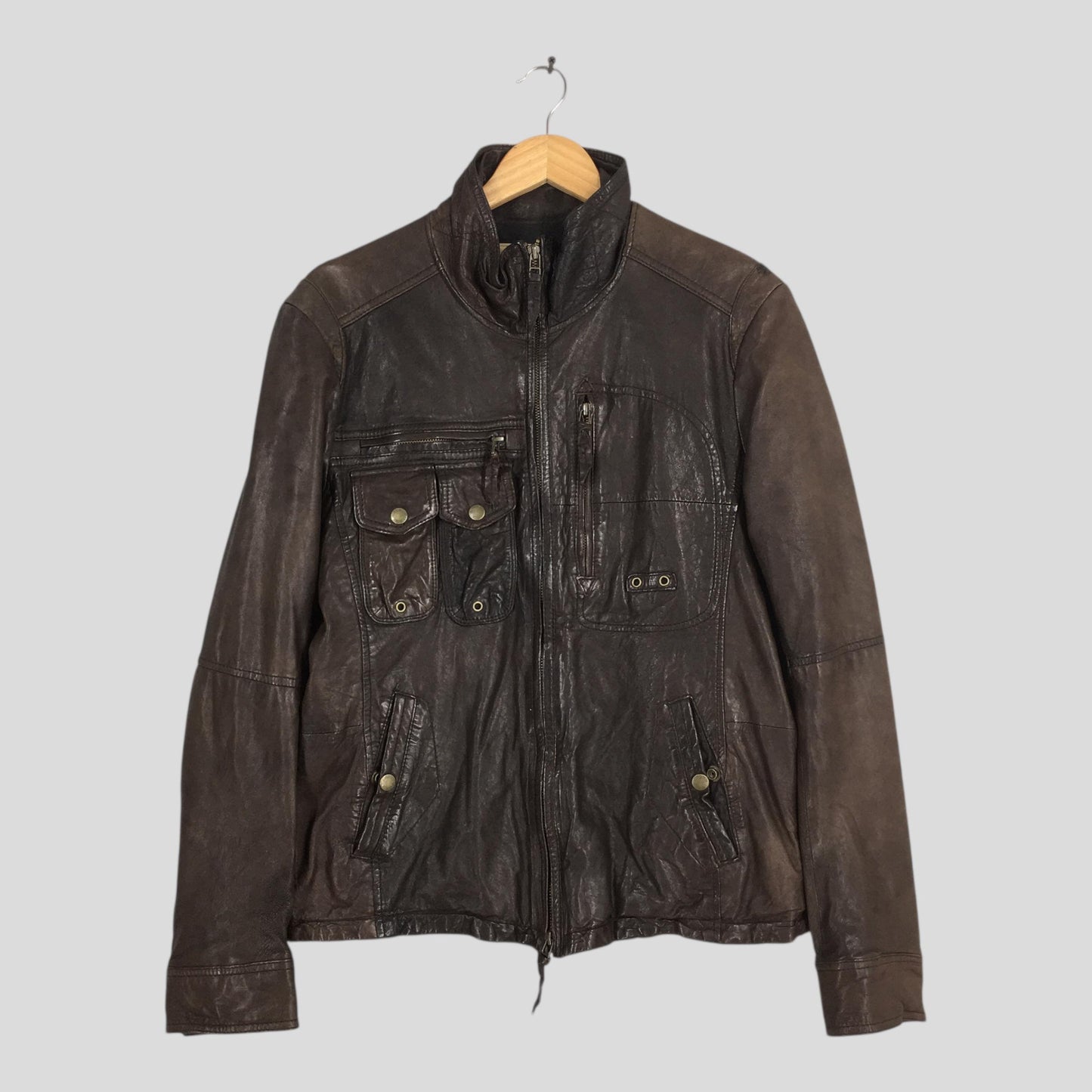 Avirex Ltd Sheepskin Leather Jacket XLarge