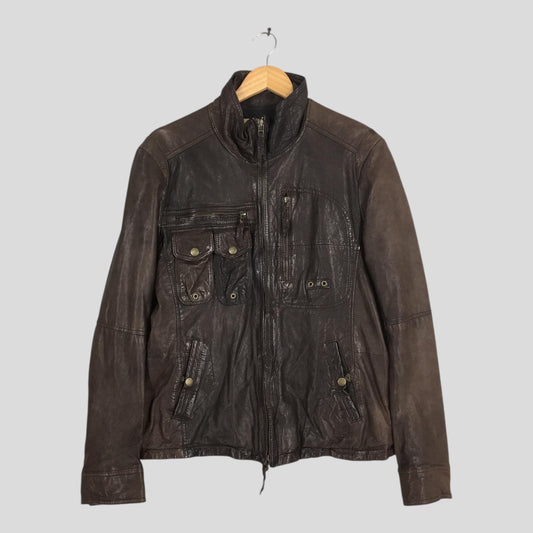 Avirex Ltd Sheepskin Leather Jacket XLarge