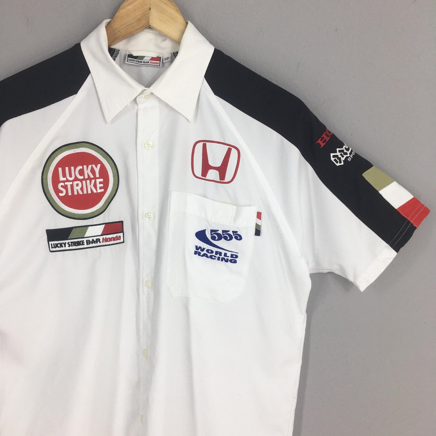 Y2K Lucky Strike Bar Racing Work Shirt XSmall