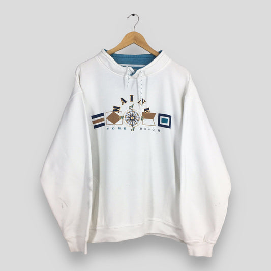 Maine Usa York Beach Sweatshirt XLarge