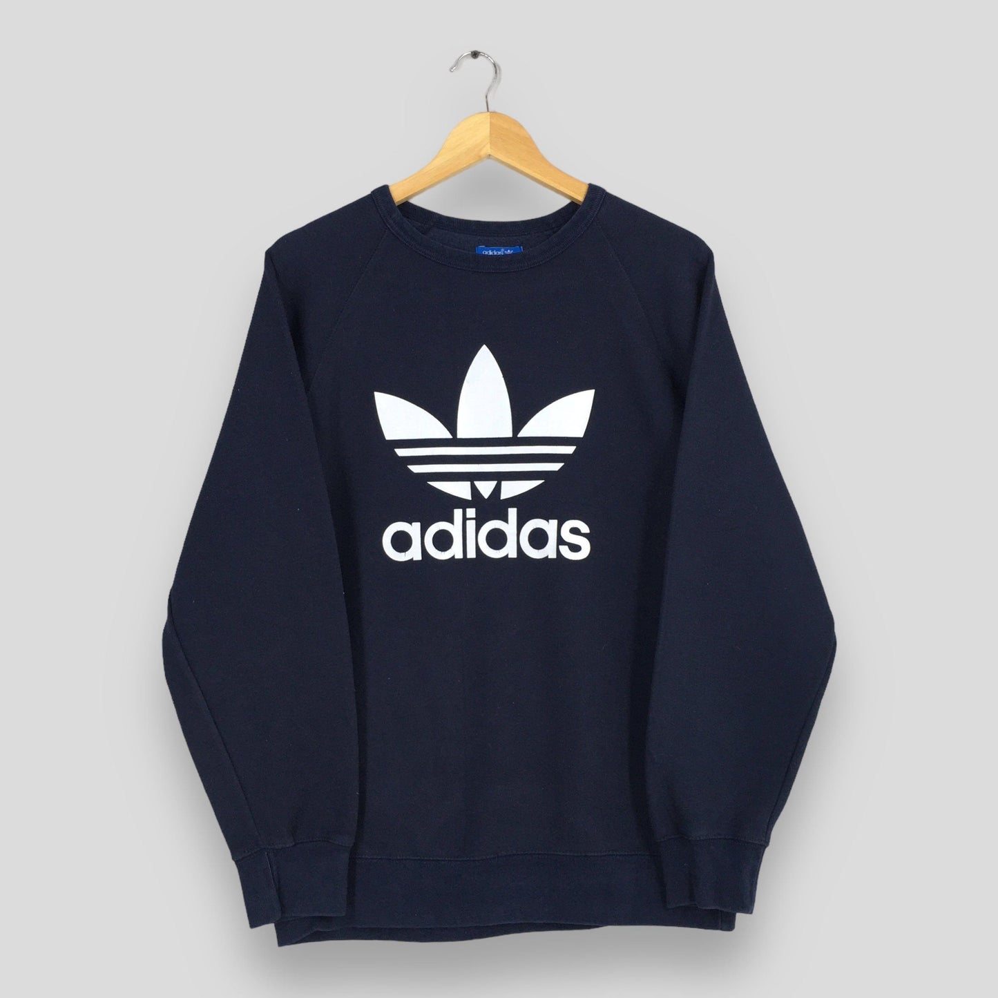 Adidas Trefoil Big Logo Printed Sweatshirt Medium