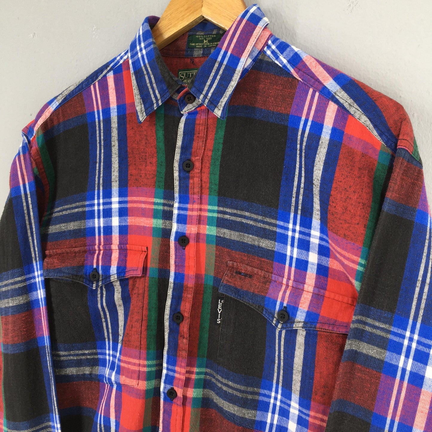 Levis Strauss Checkered Flannel Shirt Medium