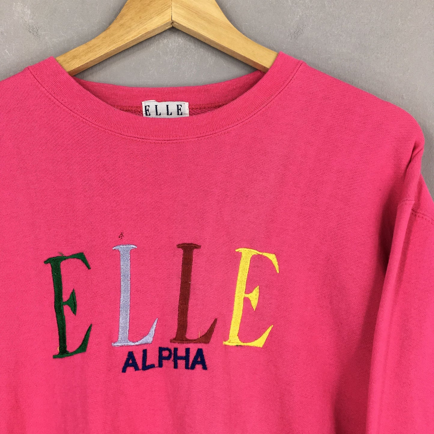 Elle Alpha Pink Sweatshirt Medium