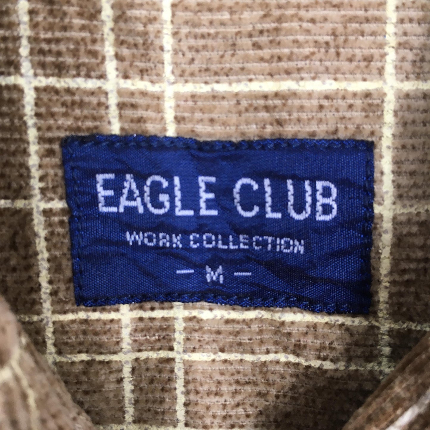 Eagle Club Checkered Brown Shirt Flannel Medium