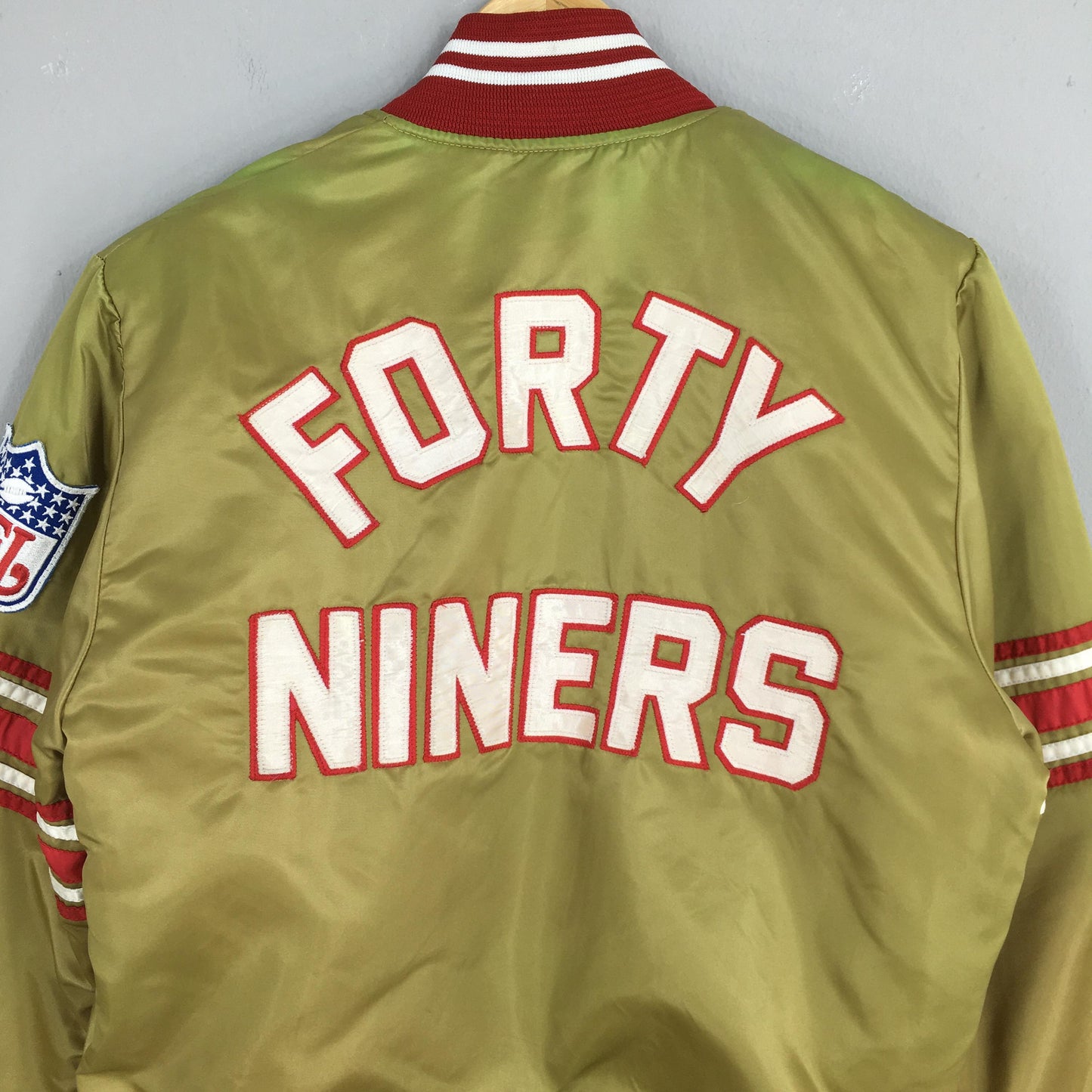 San Francisco 49ers NFL Gold Satin Jacket Small