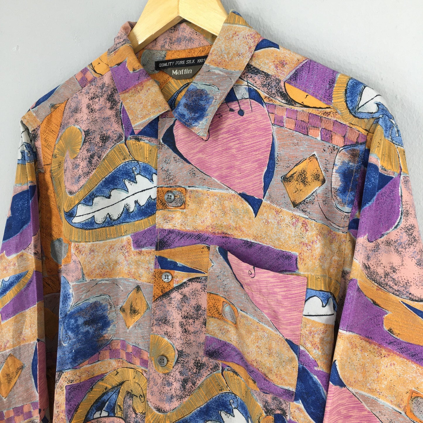 Maffin Psychedelic Silk Shirt Medium