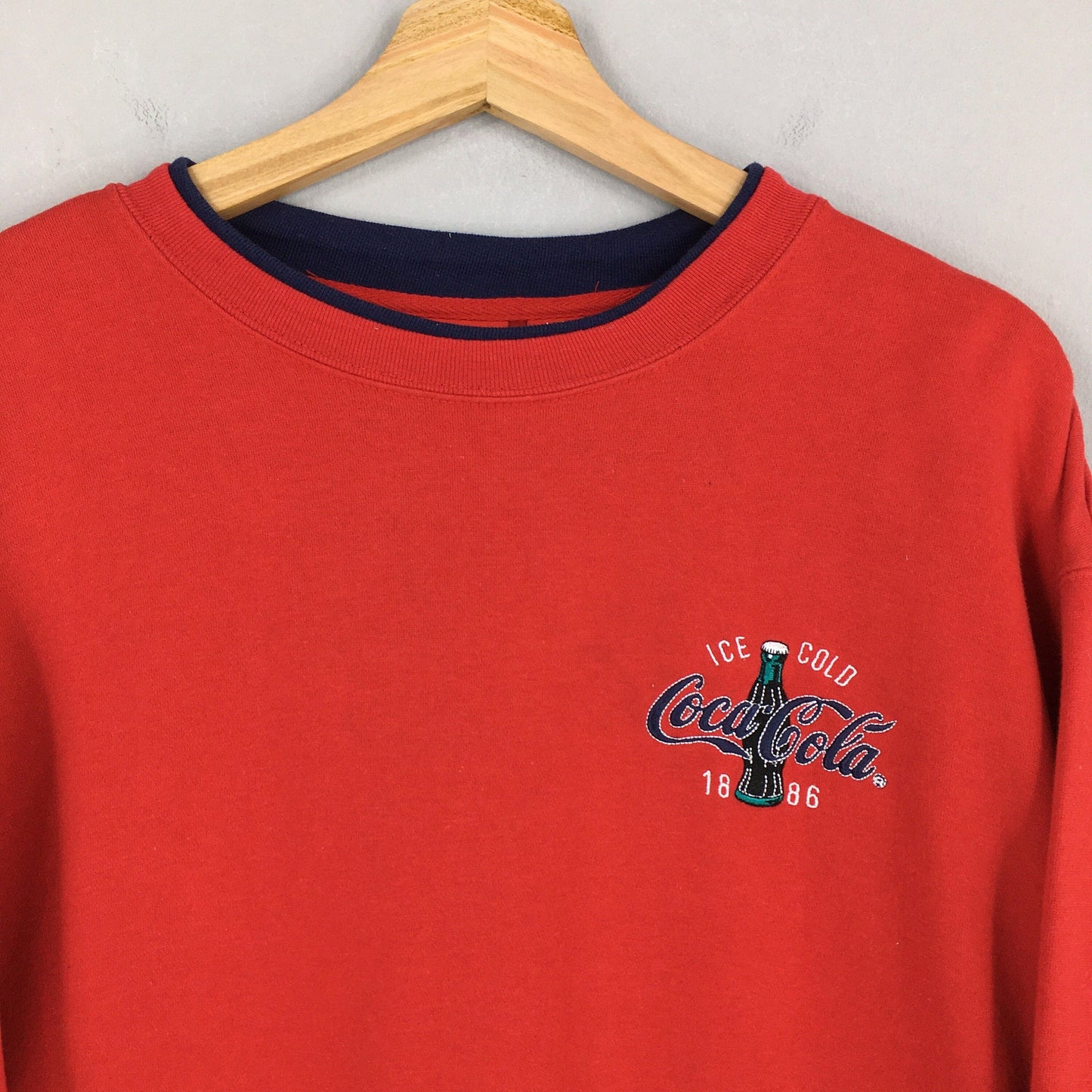 Coca Cola Embroidered Sweatshirt Large