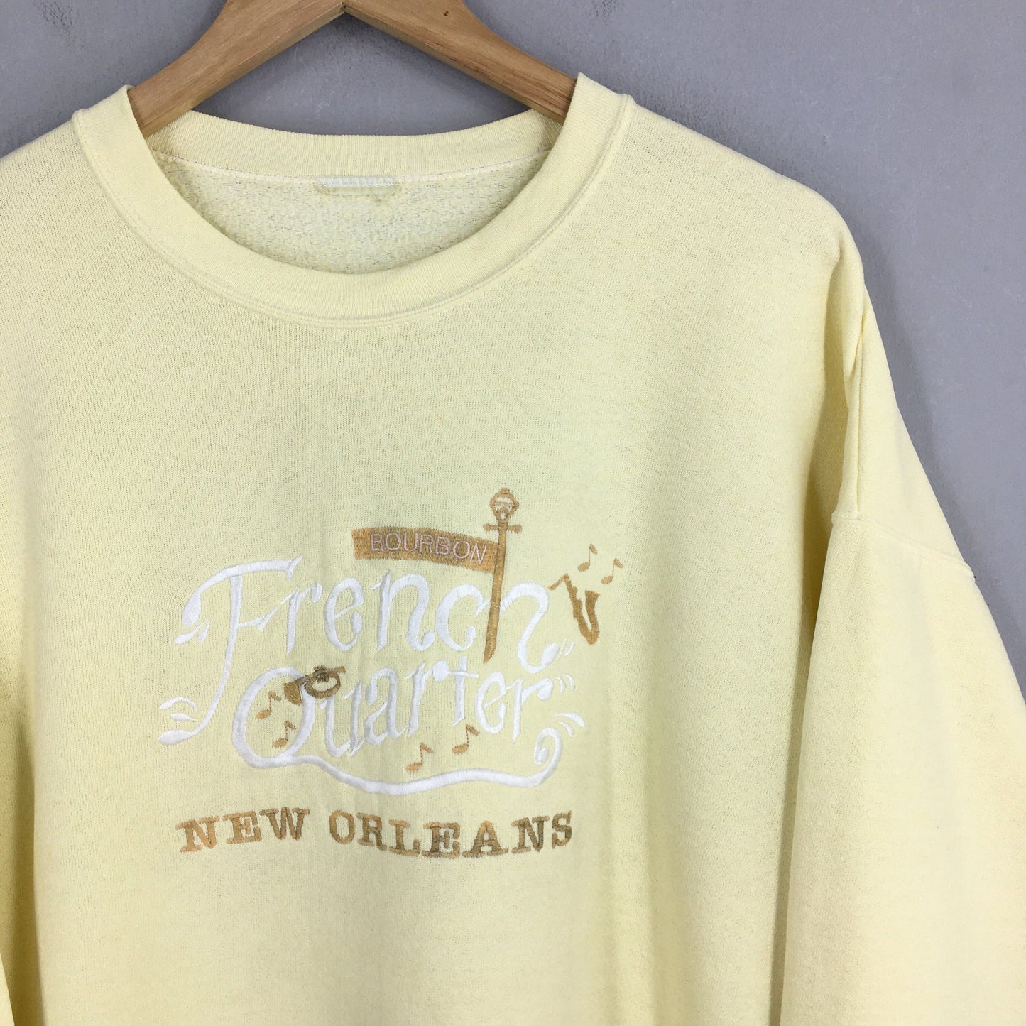 French Quarter New Orleans Yellow Sweatshirt XL