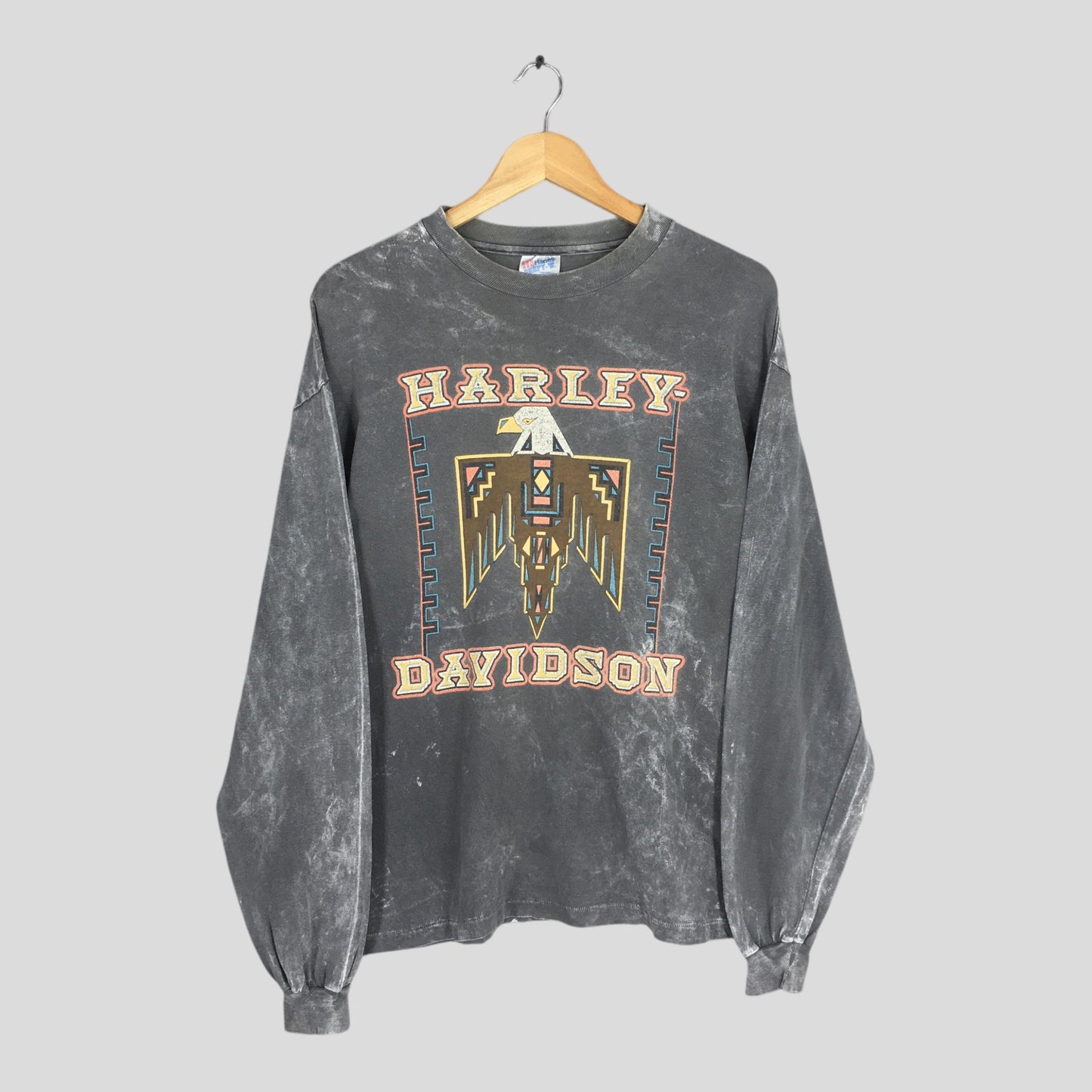 Harley Davidson Eagle Gray T shirt Large