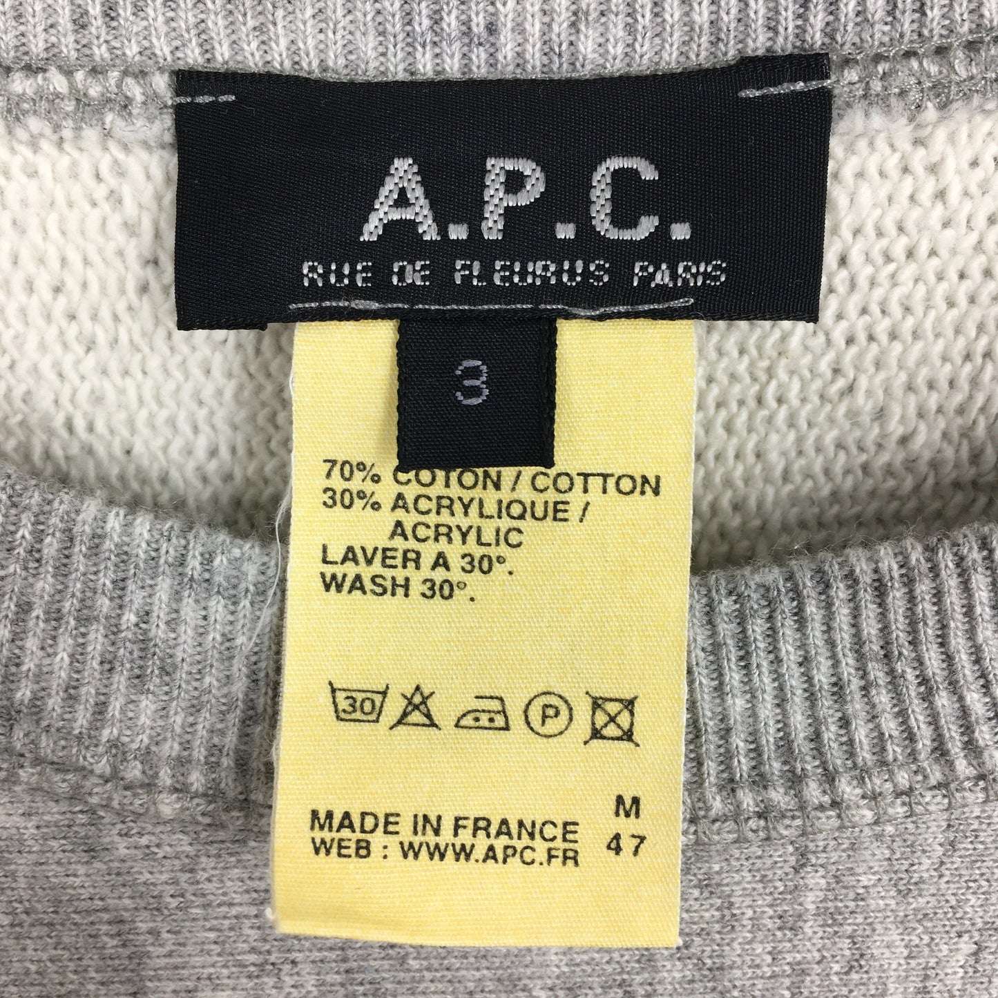 Apc Rue De Fleurus Paris Crewneck Sweatshirt Medium