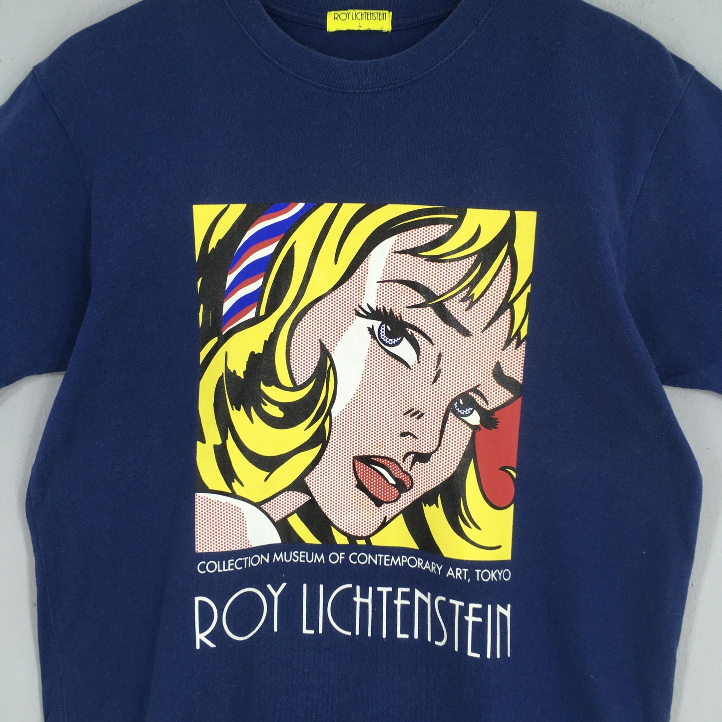 Roy Lichtenstein Girl with Hair Ribbon Artwork T shirt Large