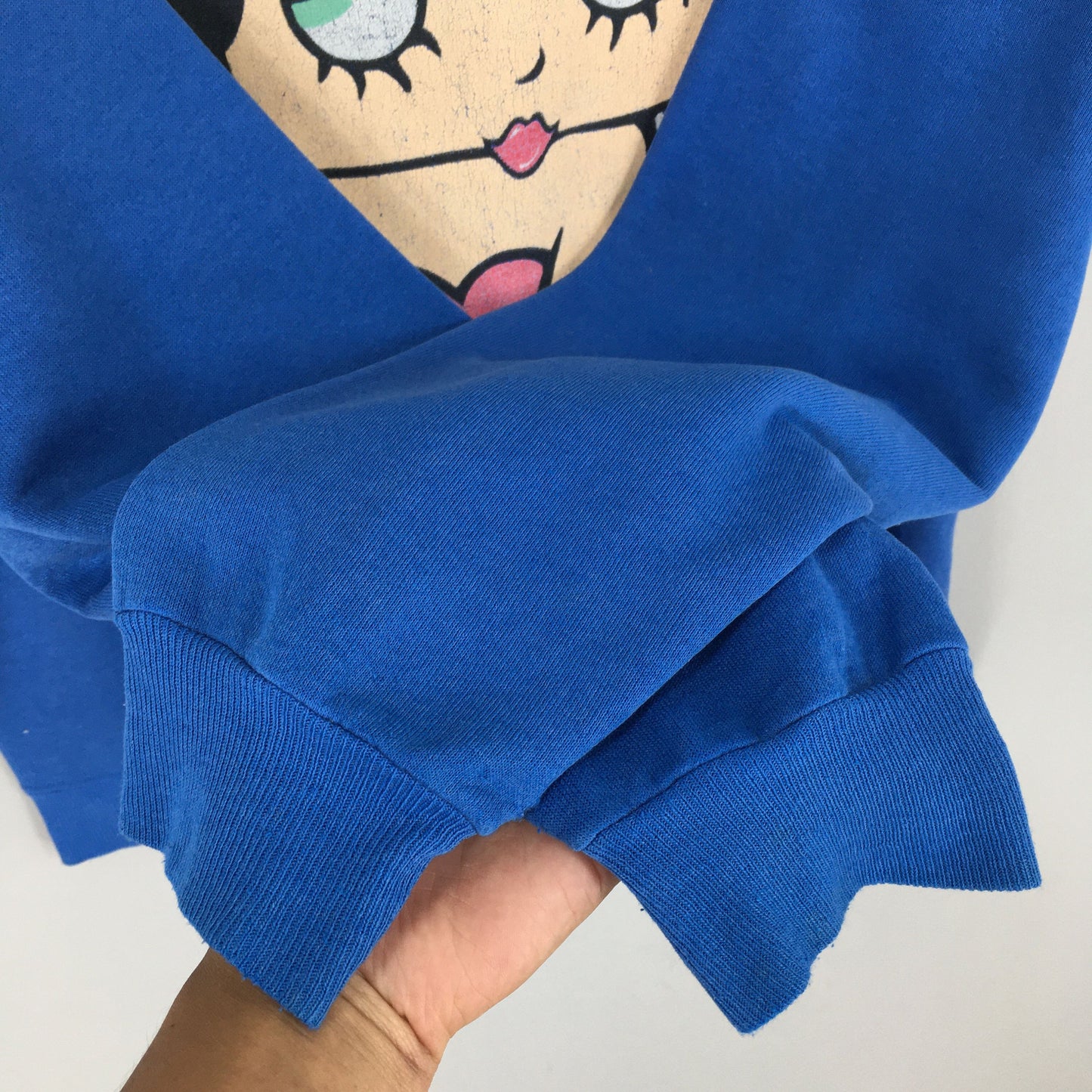 Betty Boop Blue Sweatshirt Large