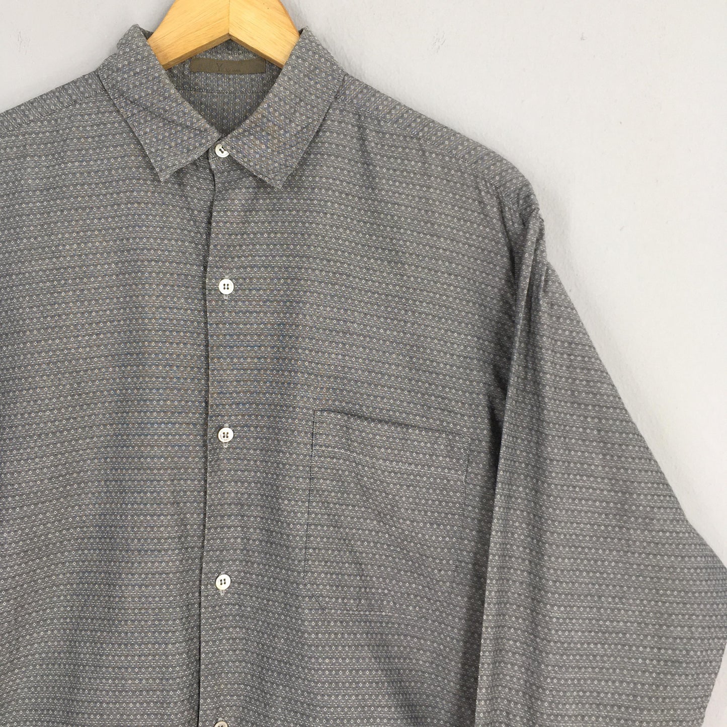 Ys For Men Yohji Yamamoto Gray Shirt XLarge