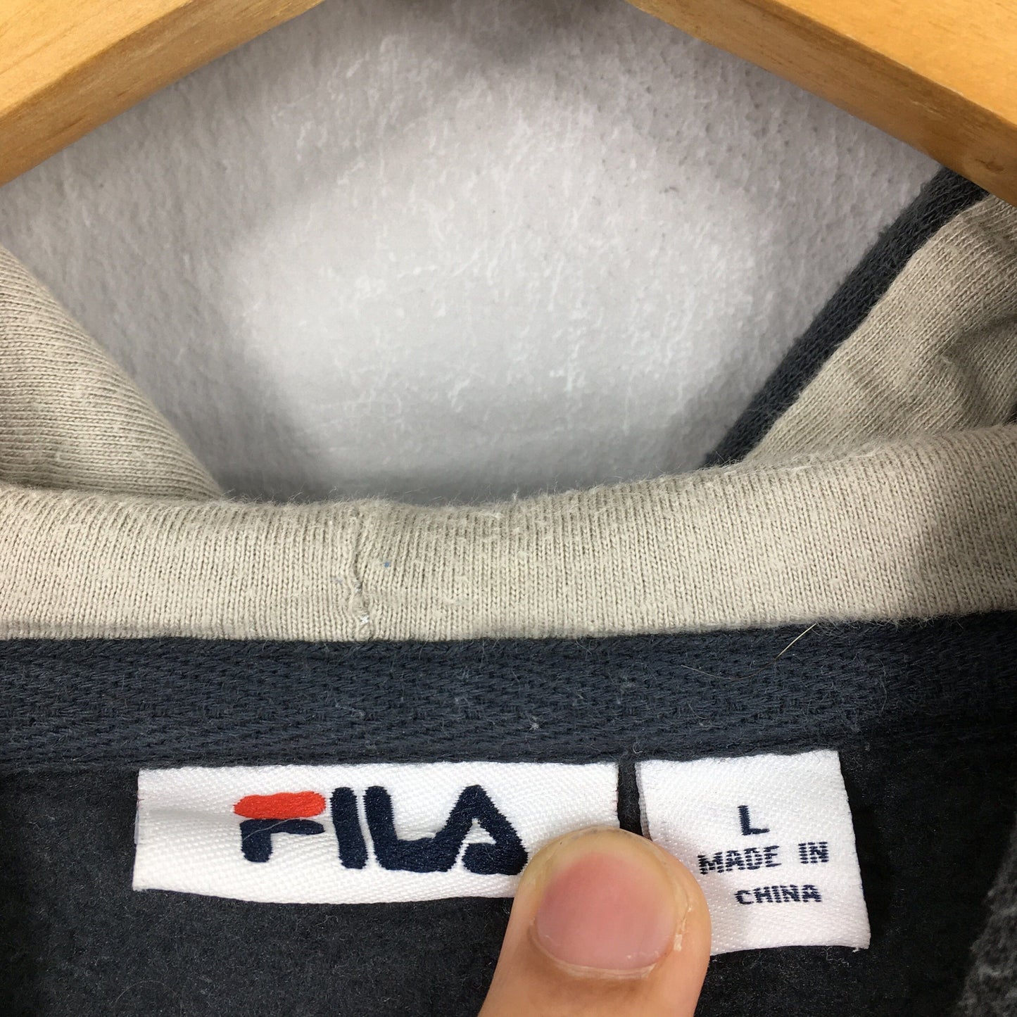 Fila Biella Italia Gray Hoodie Large