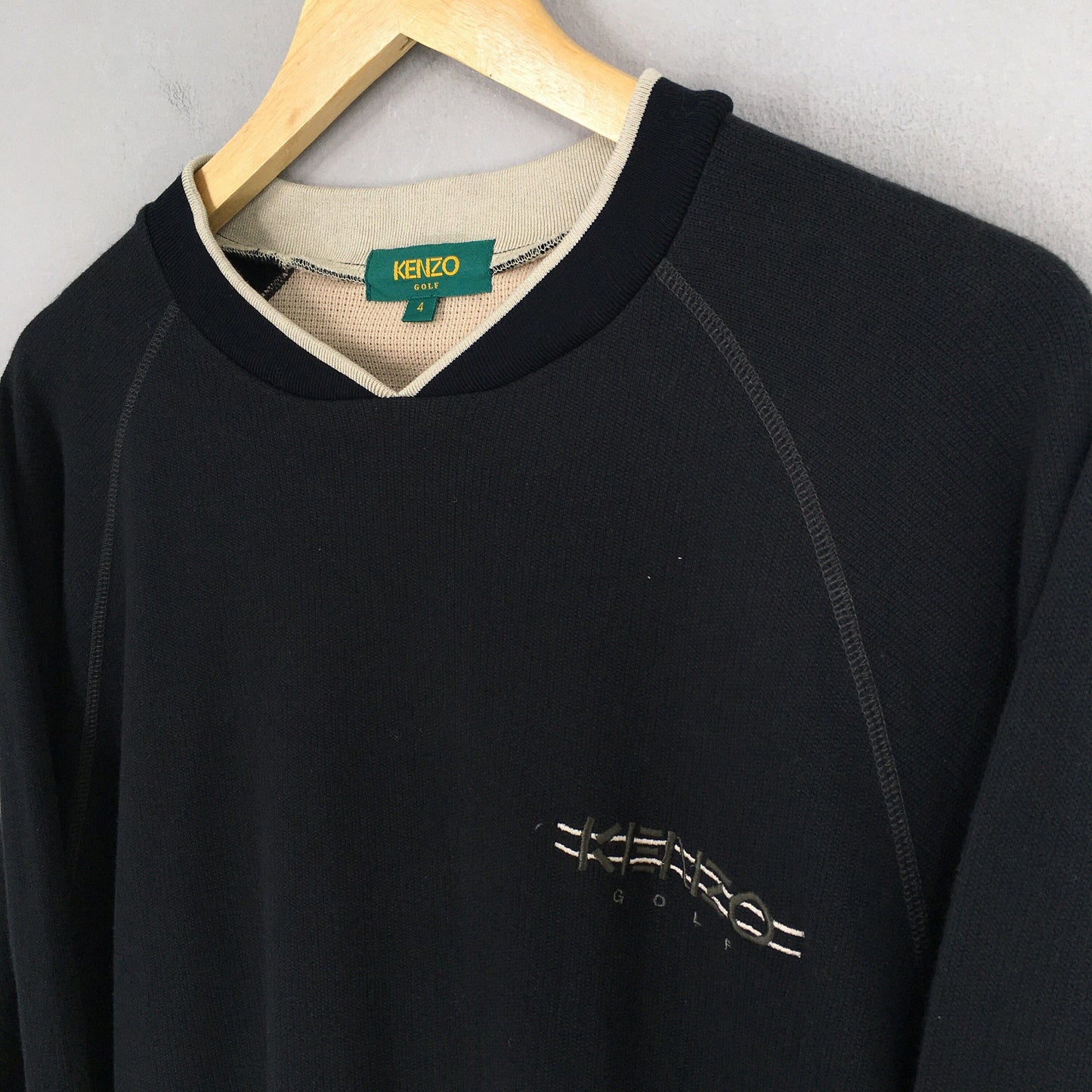 Kenzo Golf Black Sweater Large