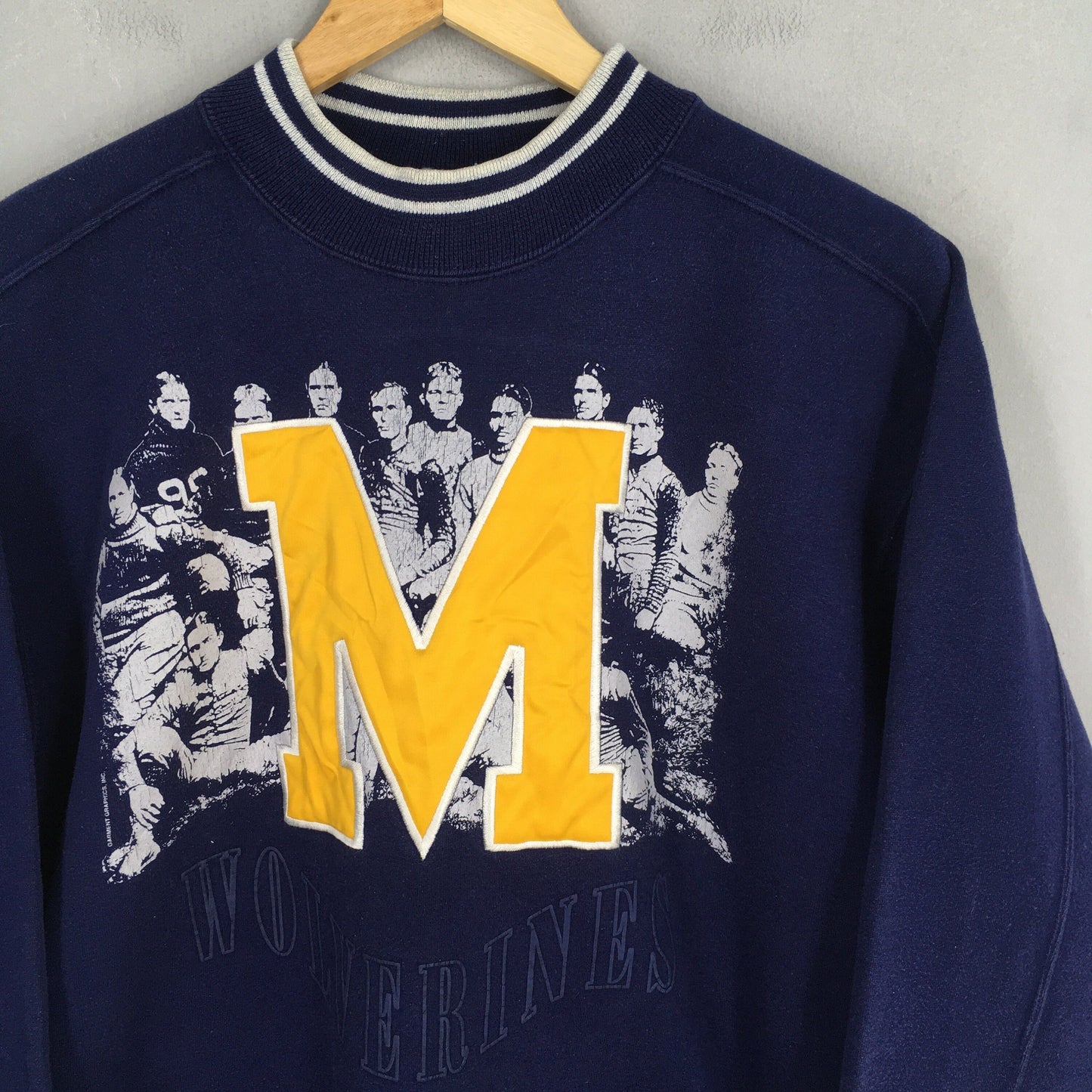 Michigan Wolverines Blue Crewneck Large