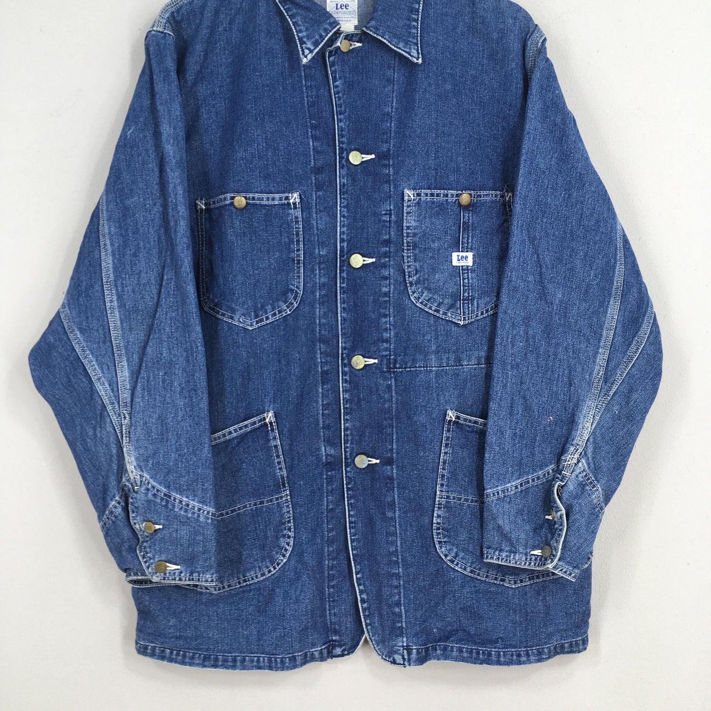 Lee Sanforized Denim Worker Jacket Large