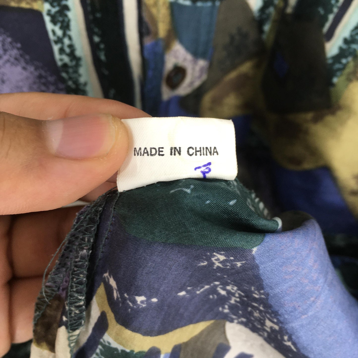 Psychedelic Multicolor Silk Shirt Small