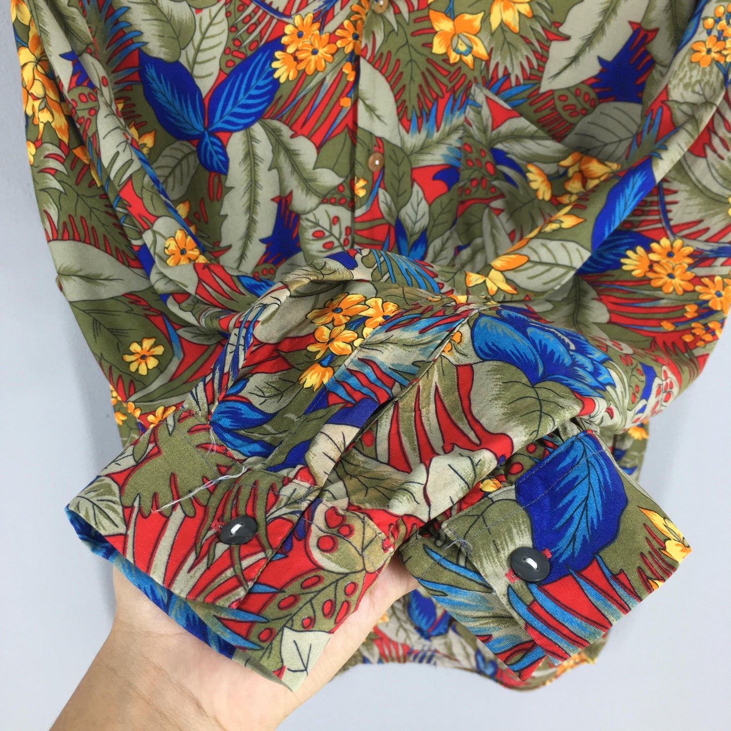 Flower Abstract Pattern Casual Shirt Medium