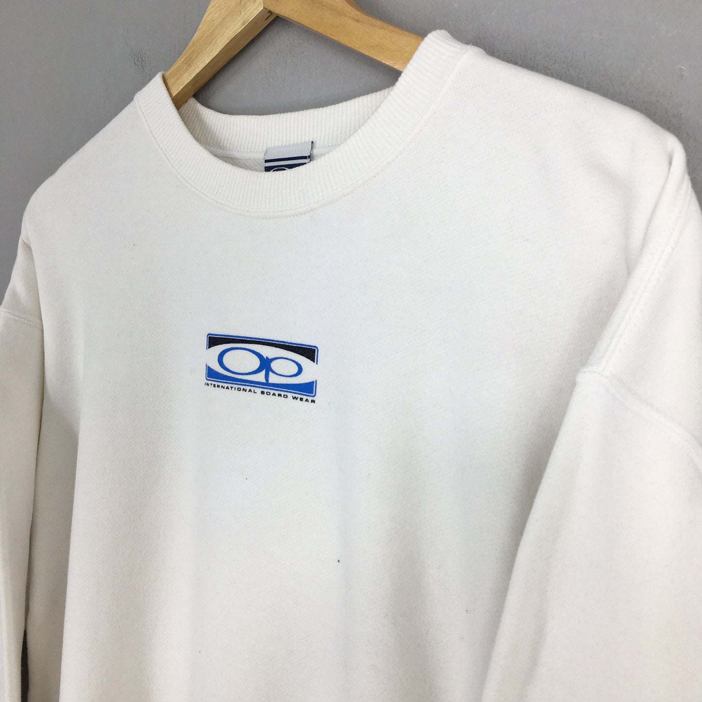 OP Ocean Pacific Surfing White Sweatshirt Medium