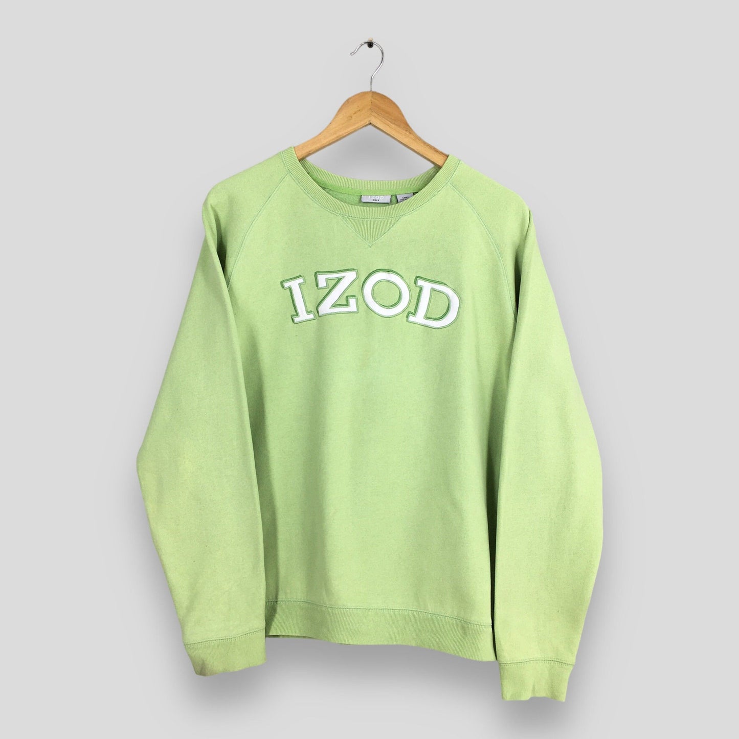 Izod Spell Out Embroidered Women Sweatshirt Large