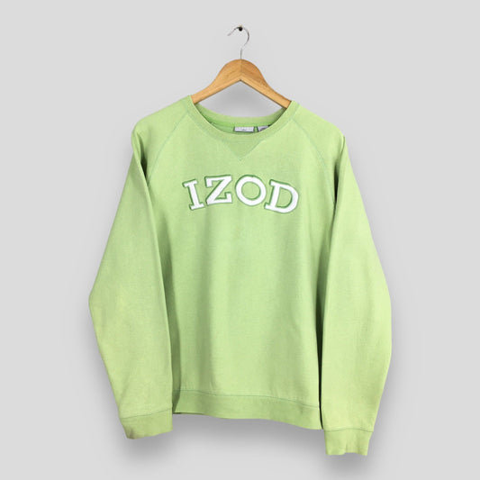 Izod Spell Out Embroidered Women Sweatshirt Large