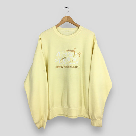 French Quarter New Orleans Yellow Sweatshirt XL