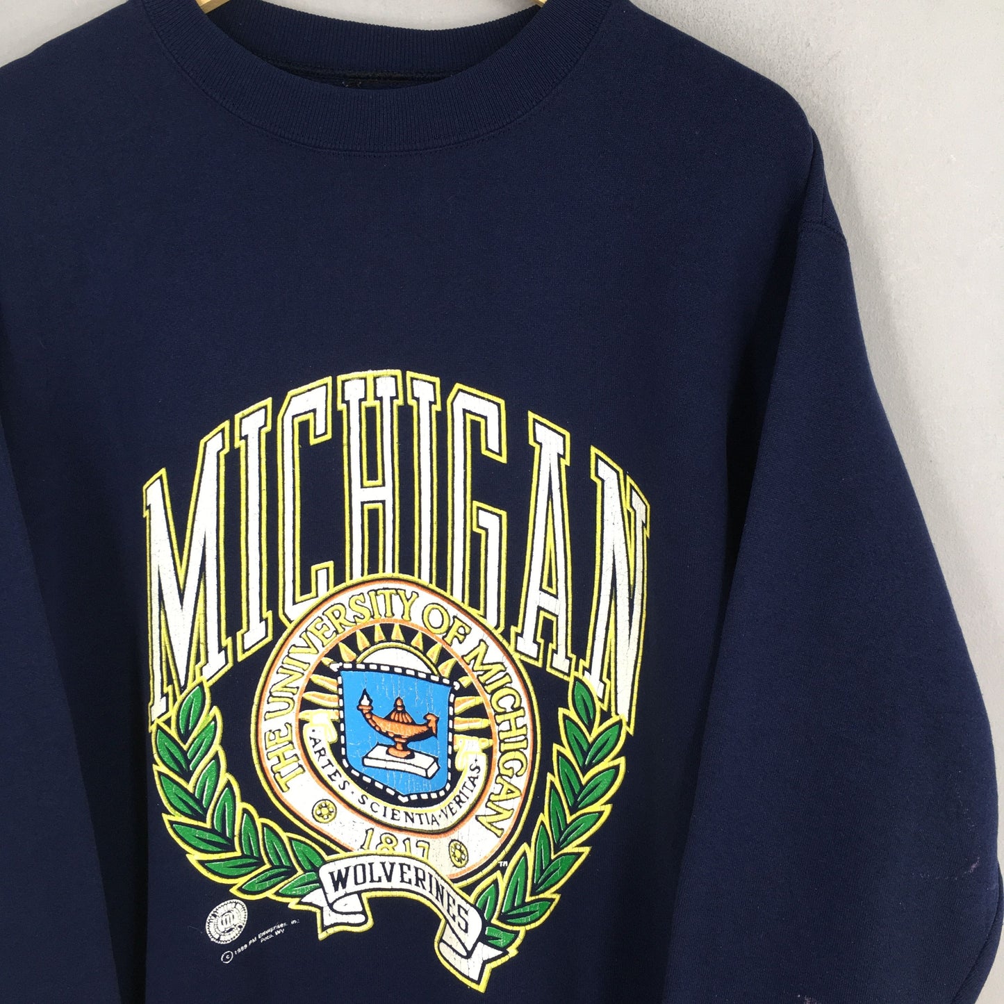 Michigan Wolverines Ncaa Blue Sweatshirt Large