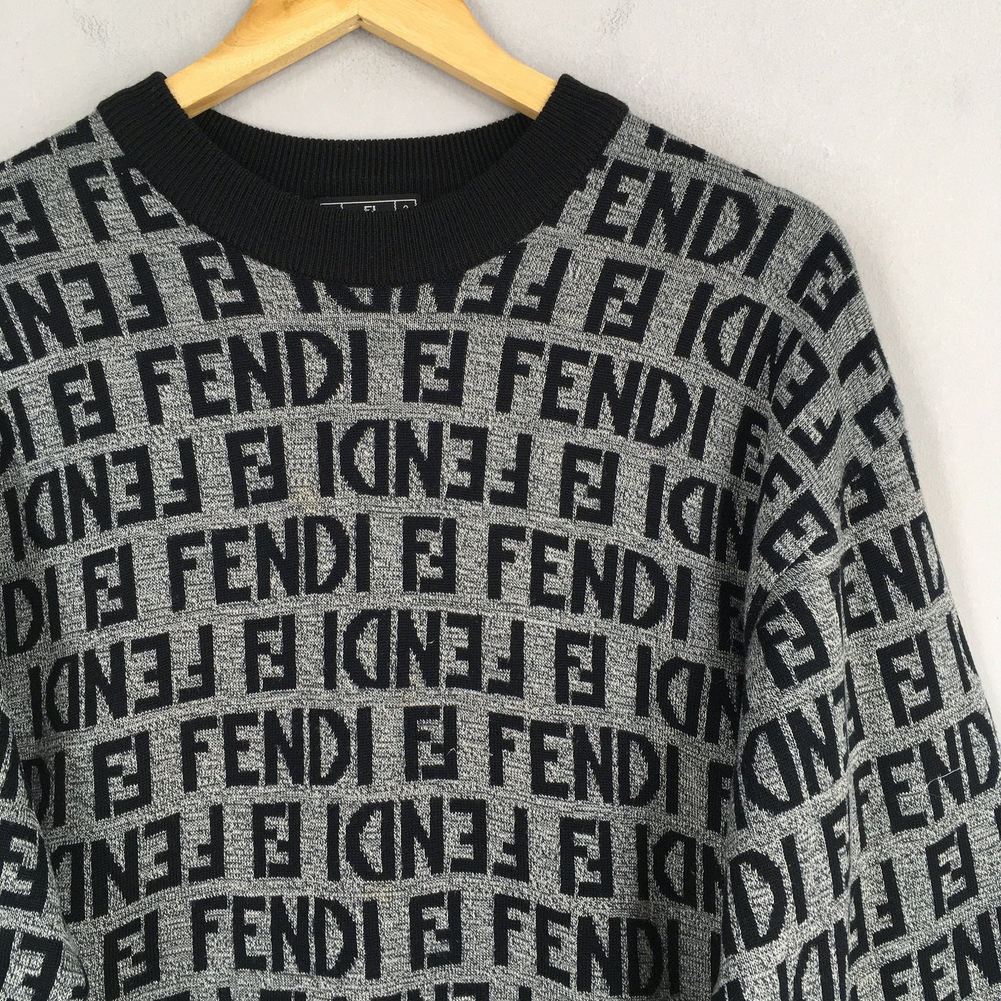 Fendi Zucca Monogram Wool Sweater Medium