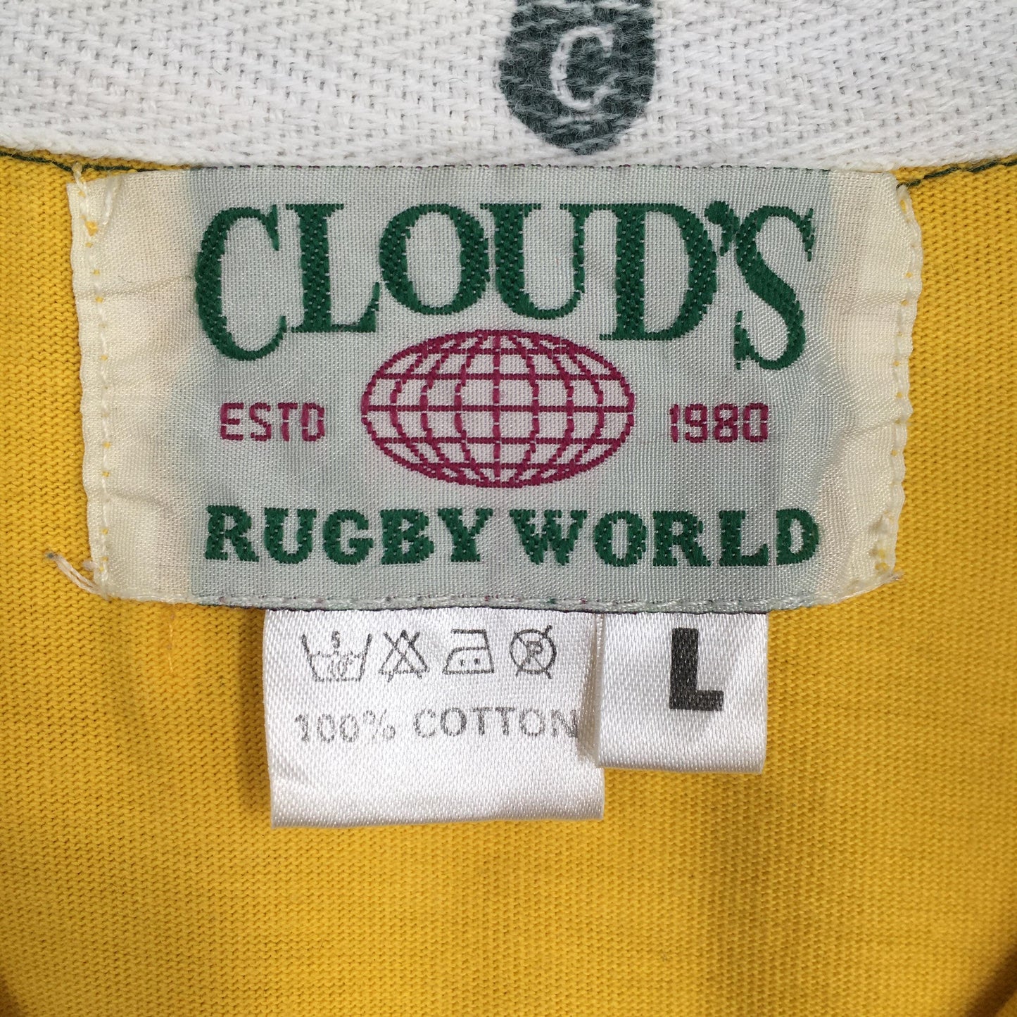 Australian World Rugby Yellow Polo Shirt Large