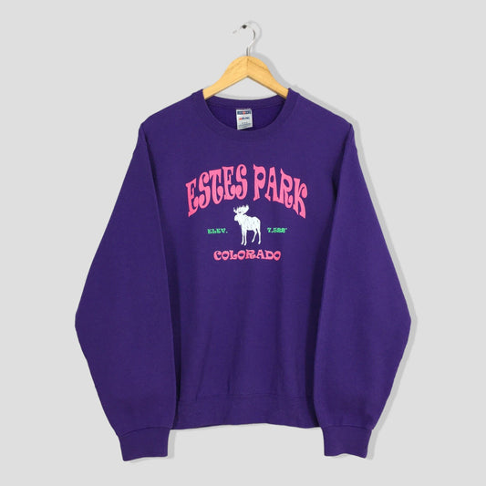 Colorado Estes Park Purple Sweatshirt Medium