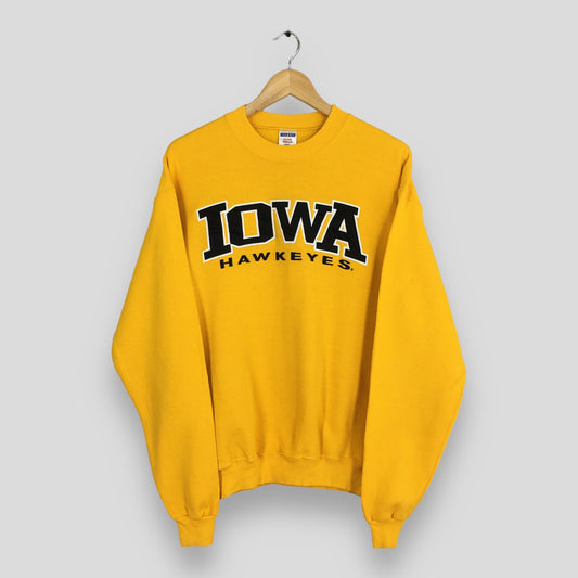 Iowa Hawkeyes Football Yellow Sweatshirt Medium