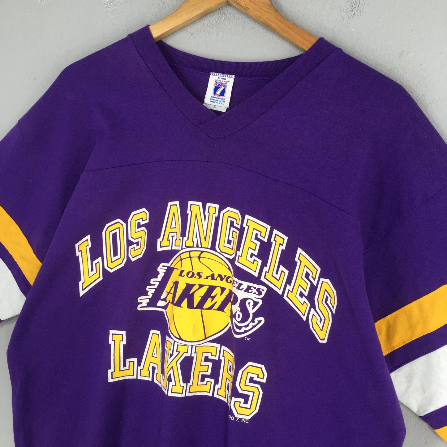 90s Los Angeles Lakers NBA Purple T shirt XLarge