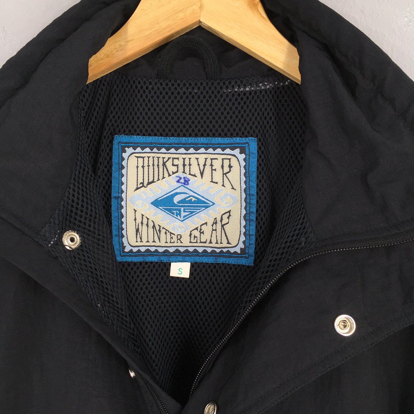 Quiksilver Surf Black Anorak Jacket Small