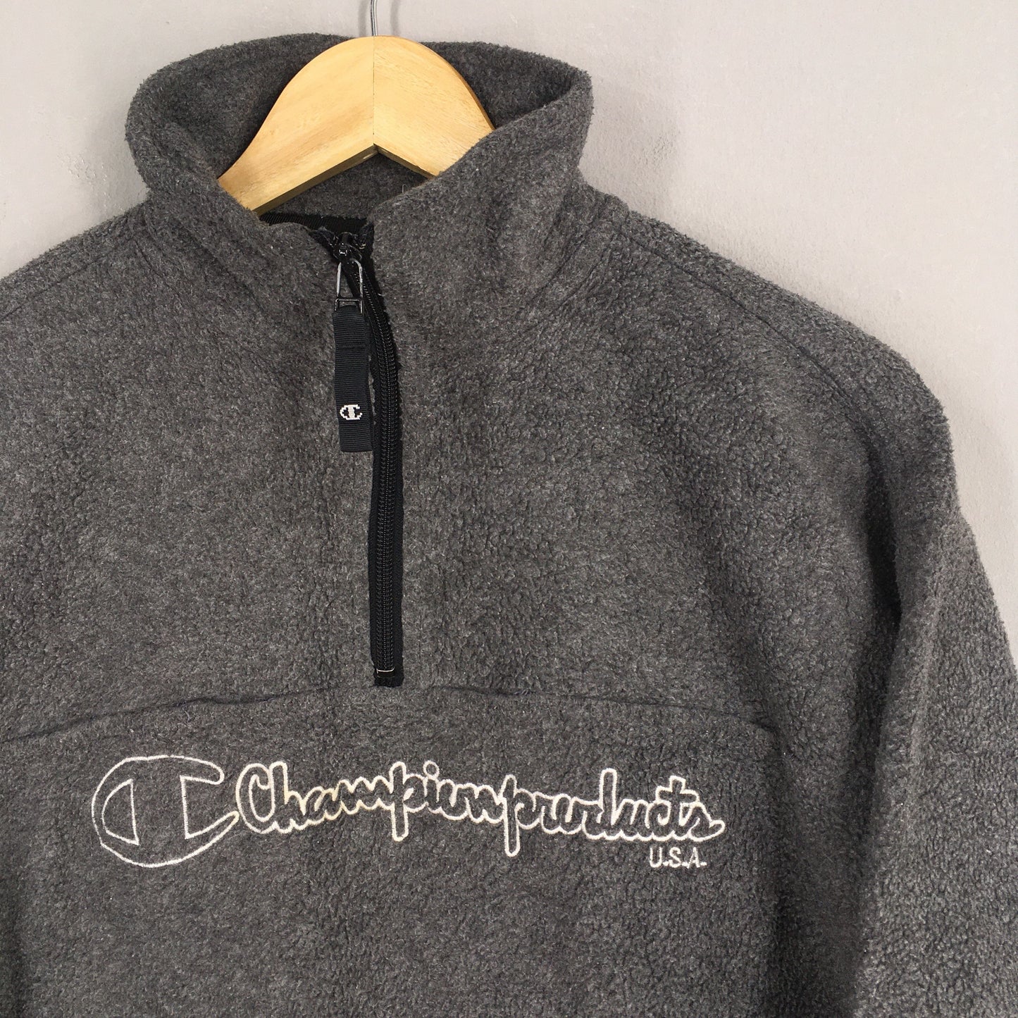 Champion Fleece Zipper Sweatshirt Medium