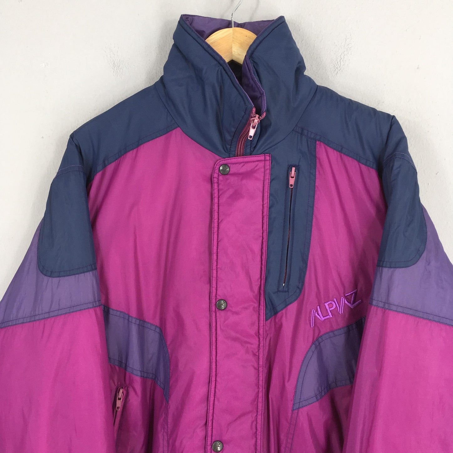 Alpiaz Italy Ski Wear Purple Hoodie Jacket Small