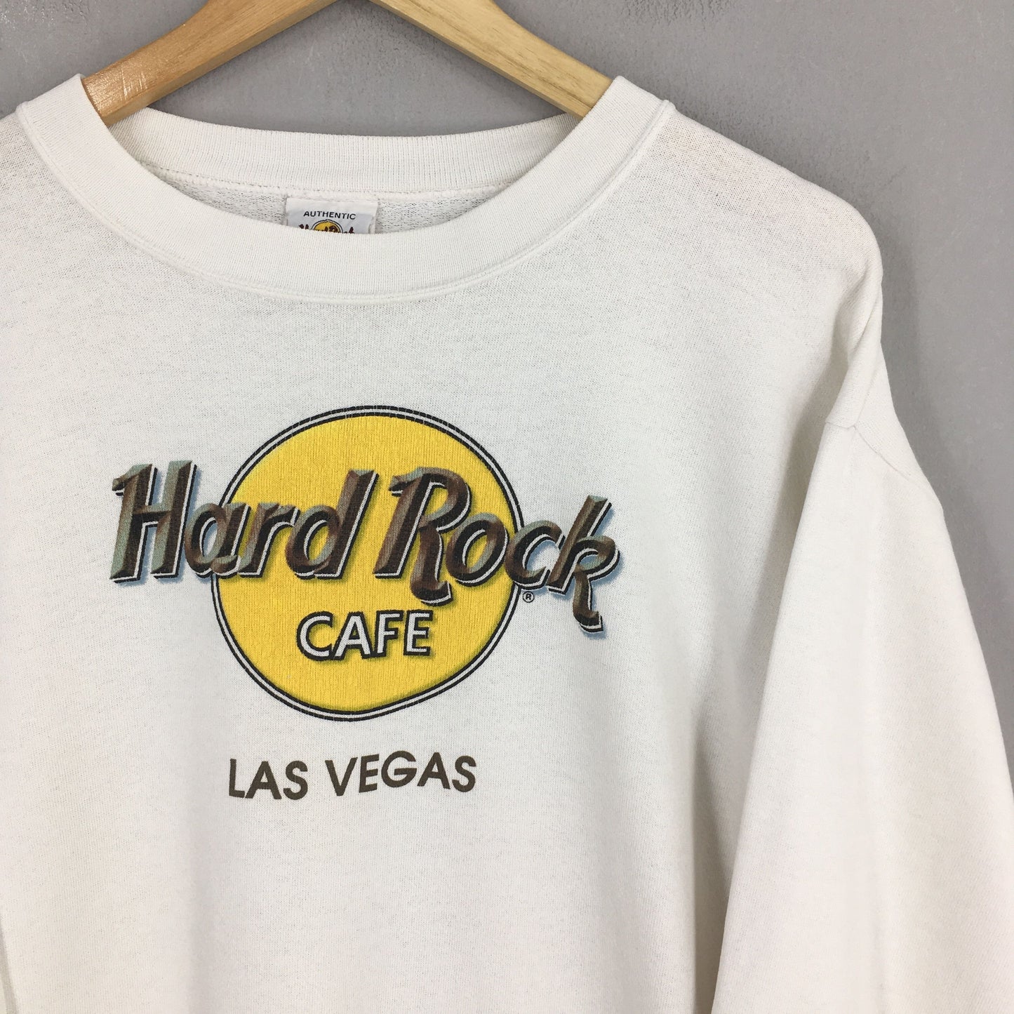 Hard Rock Cafe Las Vegas White Sweatshirt Medium