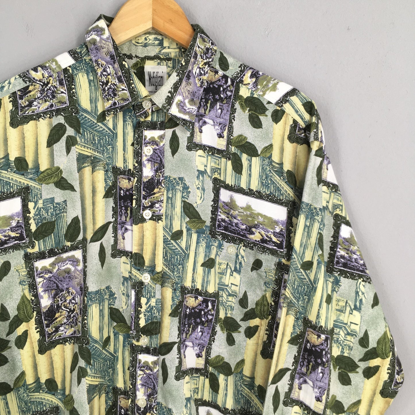 Modigliani Uomo Abstract Floral Shirt Large